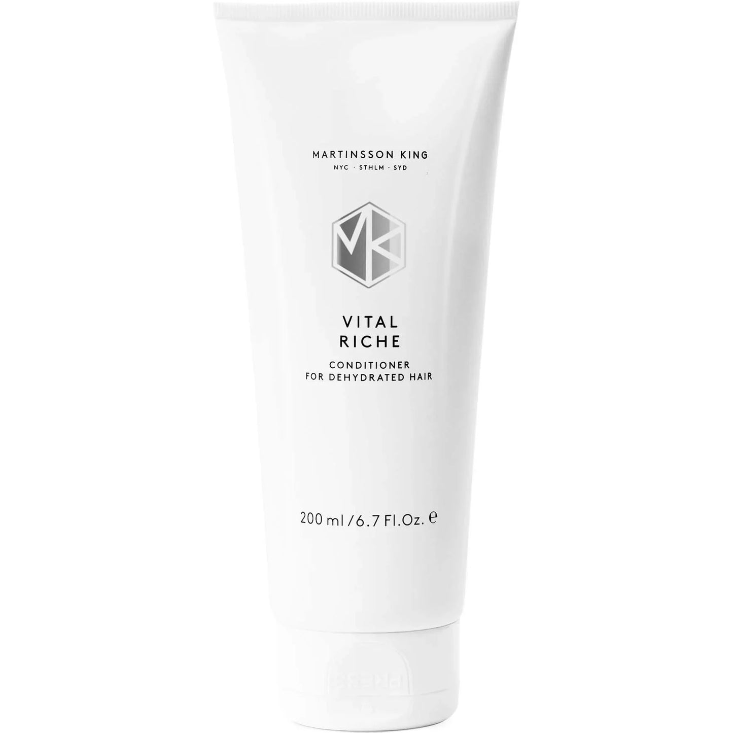 Martinsson King Vital Riche Conditioner - Après-shampoing hydratant professionnel pour cheveux secs et déshydratés - Formule riche - Tube 200ml/6.7oz - Soin capillaire premium