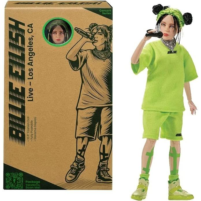 Billie Eilish-inspirée Concert Los Angeles au Shrine Auditorium-Poupée Mannequin articulée 26 cm aux vêtements fluos