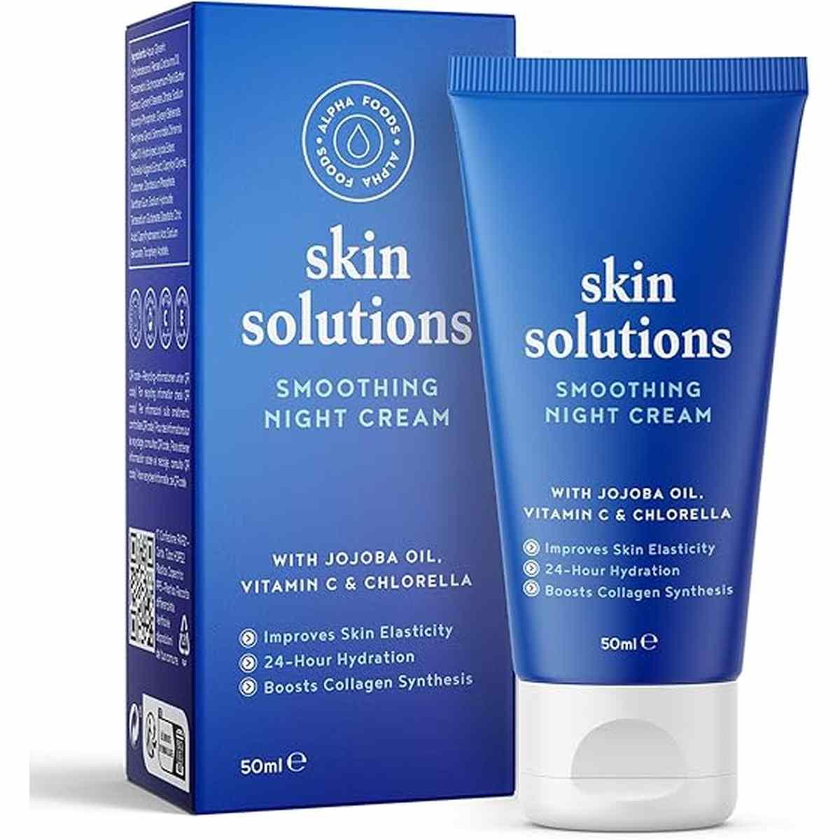 Crème de nuit lissante avec huile de jojoba, Vitamine C, Beurre de karité Alpha Foods