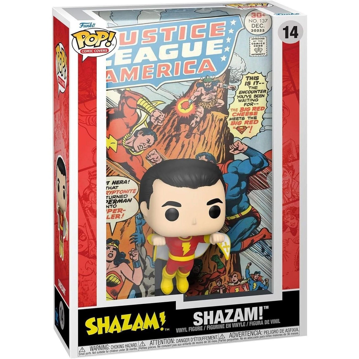 Funko Pop! Comic Cover DC - Shazam en vinyle avec fond de couverture Justice League of America. Figurine de collection sous boîte protectrice.
boutique funko pop