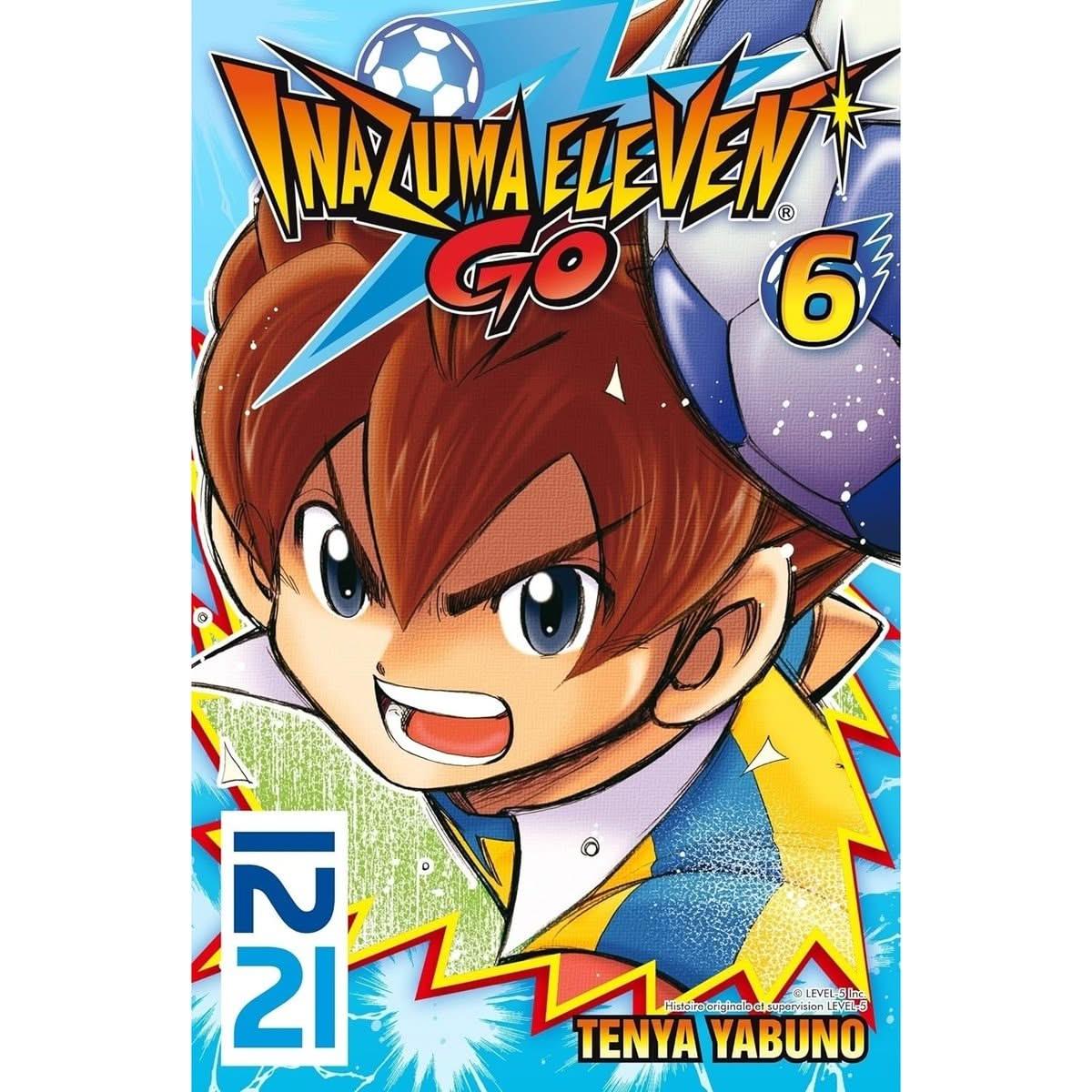 Couverture du manga 'Inazuma Eleven Go! - tome 06' de Tenya Yabuno. Arion Sherwind en action avec un ballon, prêt à affronter un nouvel ennemi.