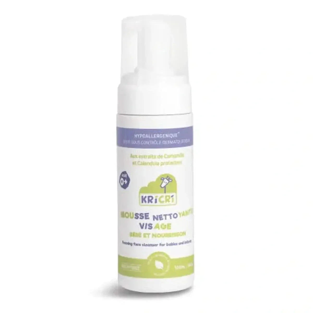 Mousse nettoyante Visage bébés et nourrissons Kricri