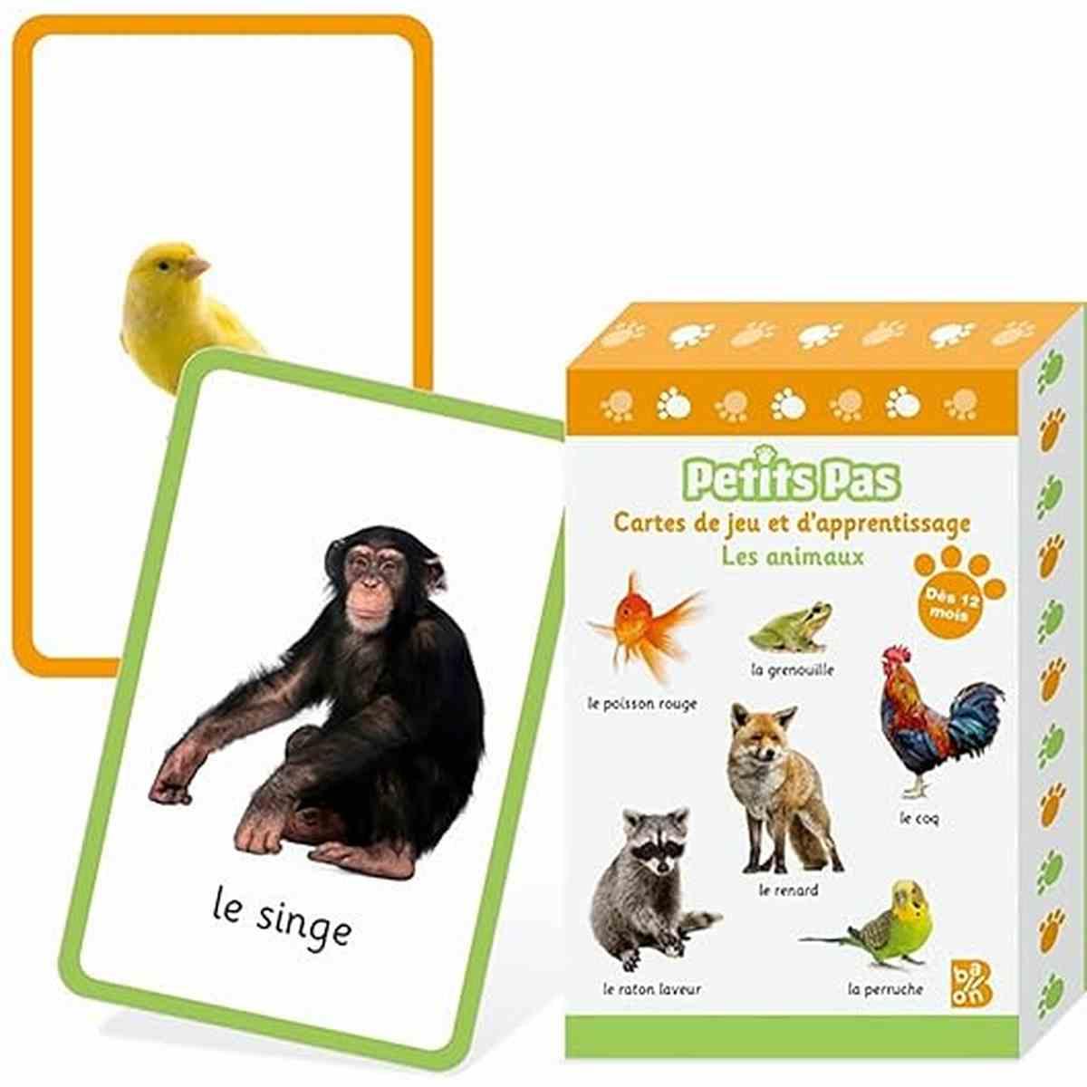 Petits pas - Les animaux .Cartes de jeu et d'apprentissage