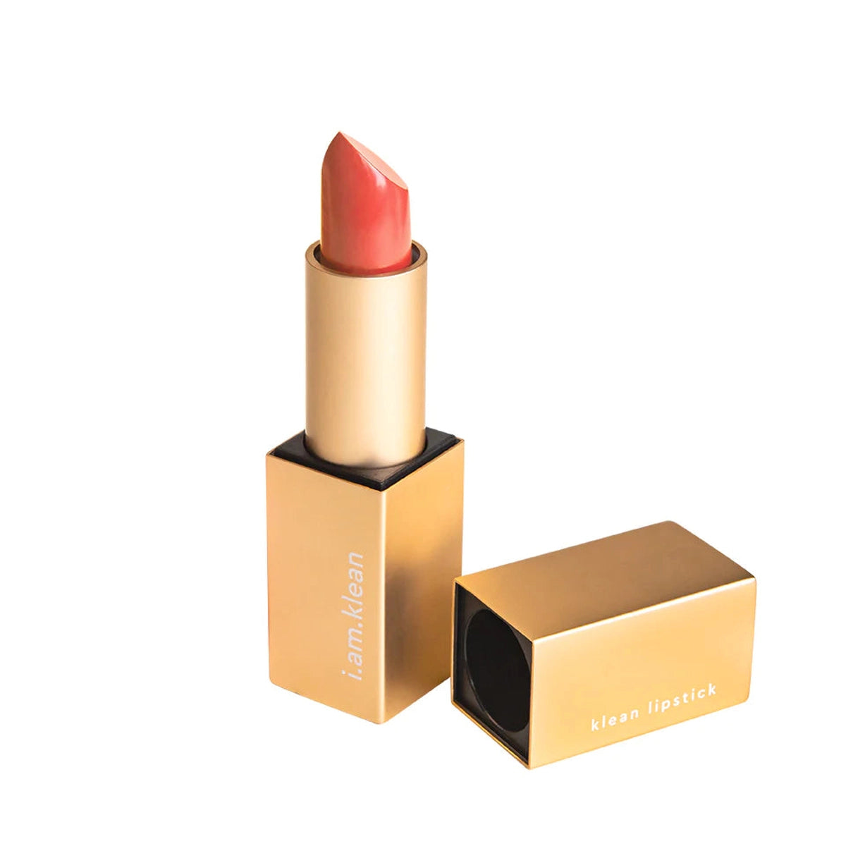 Rouge à lèvres i.am.klean Klean Lipstick teinte Nectar corail étui doré vegan