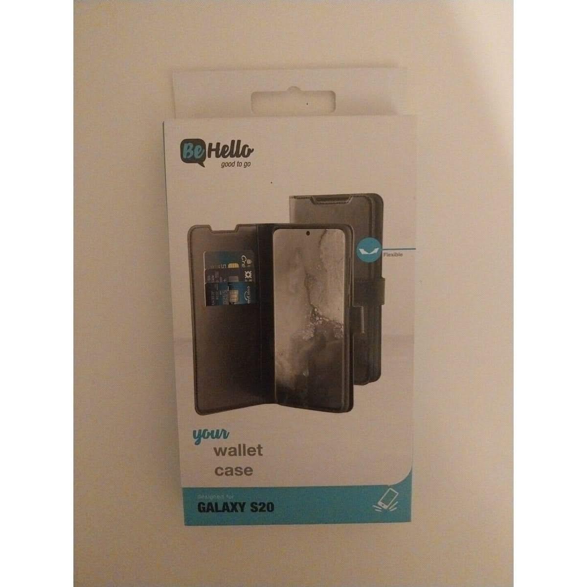 BeHello Coque Samsung Galaxy S20 Gel Portefeuille Noir
