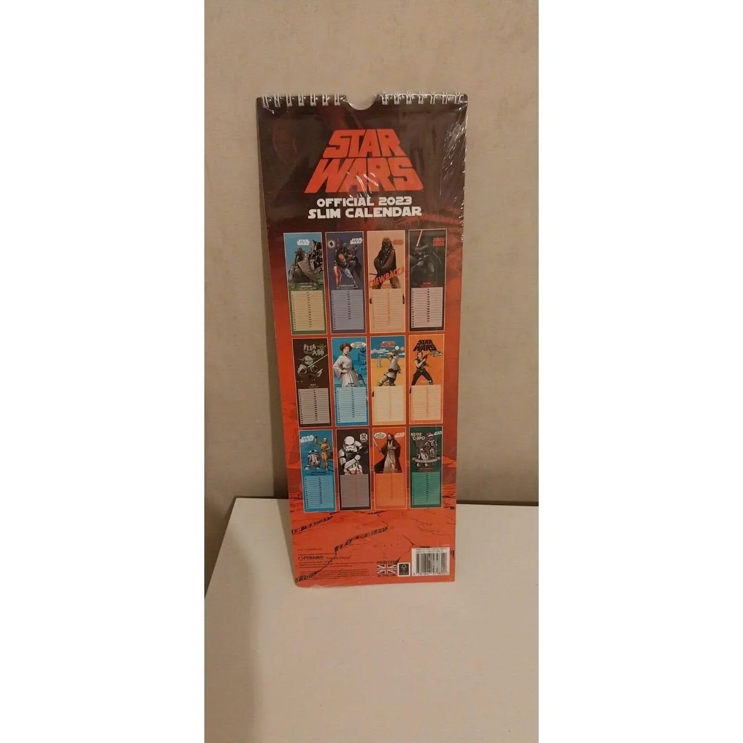 Disney Star Wars, Officiel Slim Calendrier 2023 en Anglais