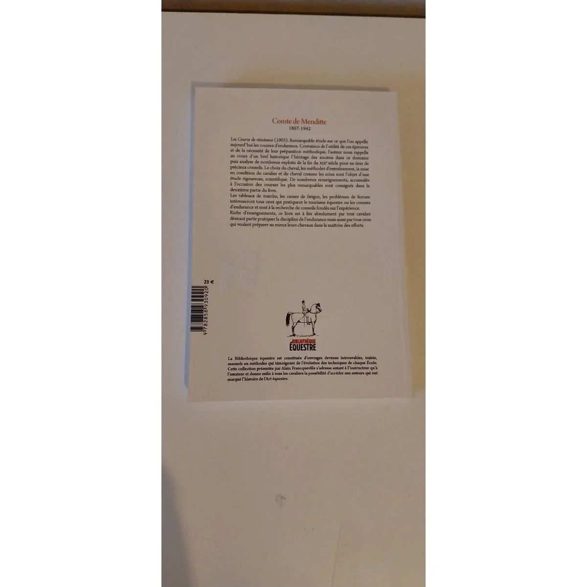 Les Courses D Endurance - Comte De Menditte