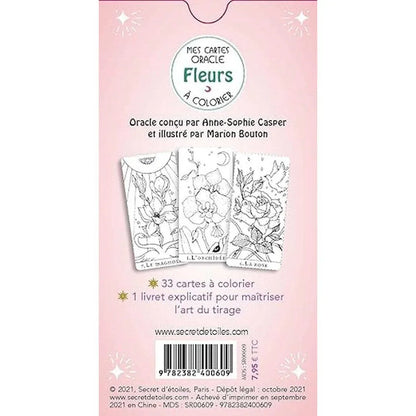 Mes cartes oracle Fleurs à colorier- secret d'étoiles