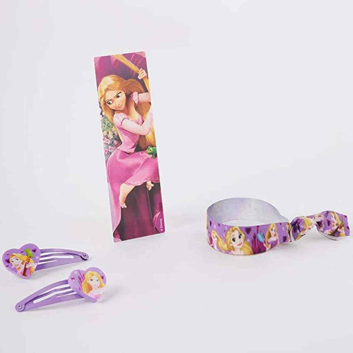 Corine De Farme | Princesses Coffret Cadeau | Disney| Eau de toilette Enfant 30ml | Gel Douche 250ml | Bracelet |Barrettes