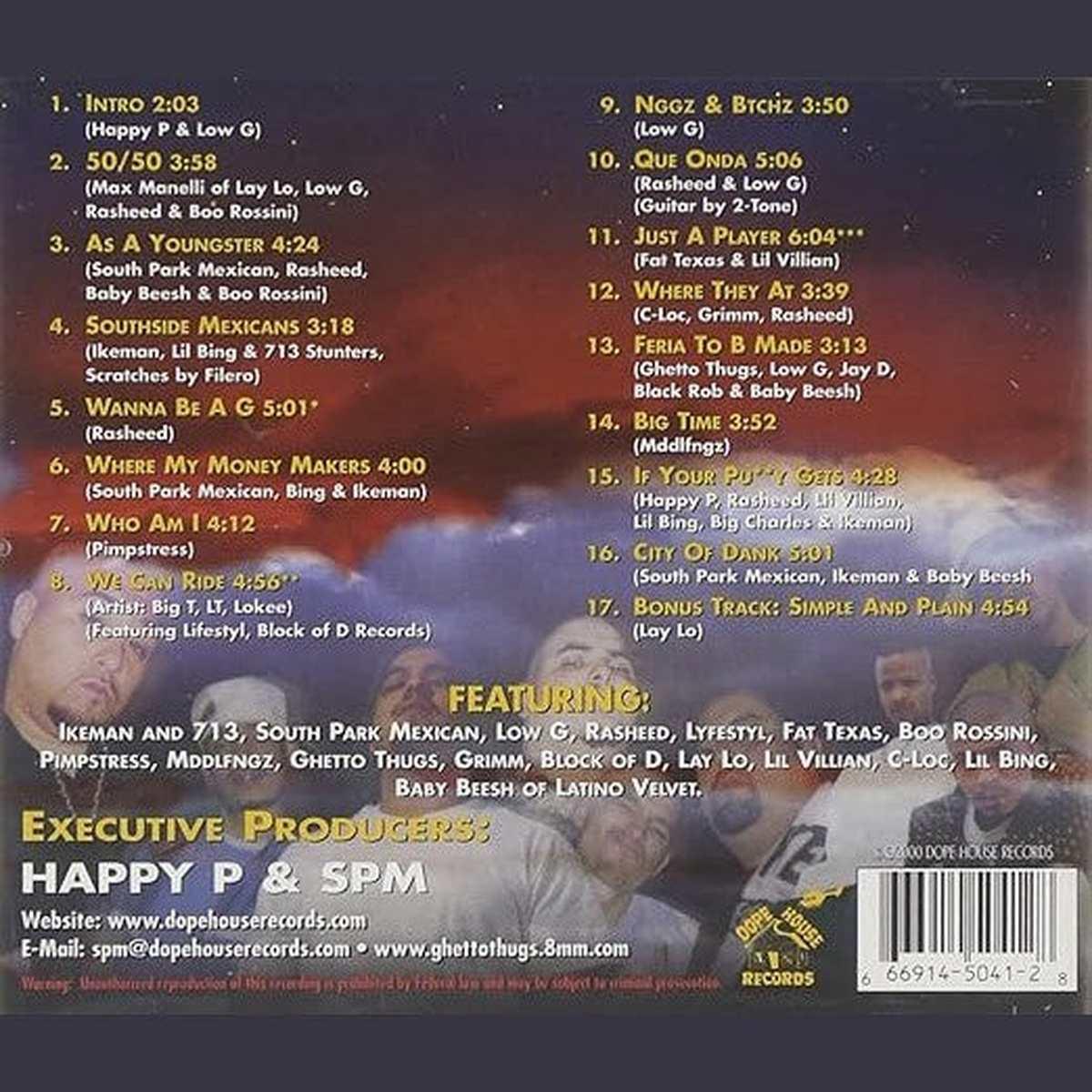 Lone Star Ridaz Cd album HAPPY Perez-South Park Mexican
