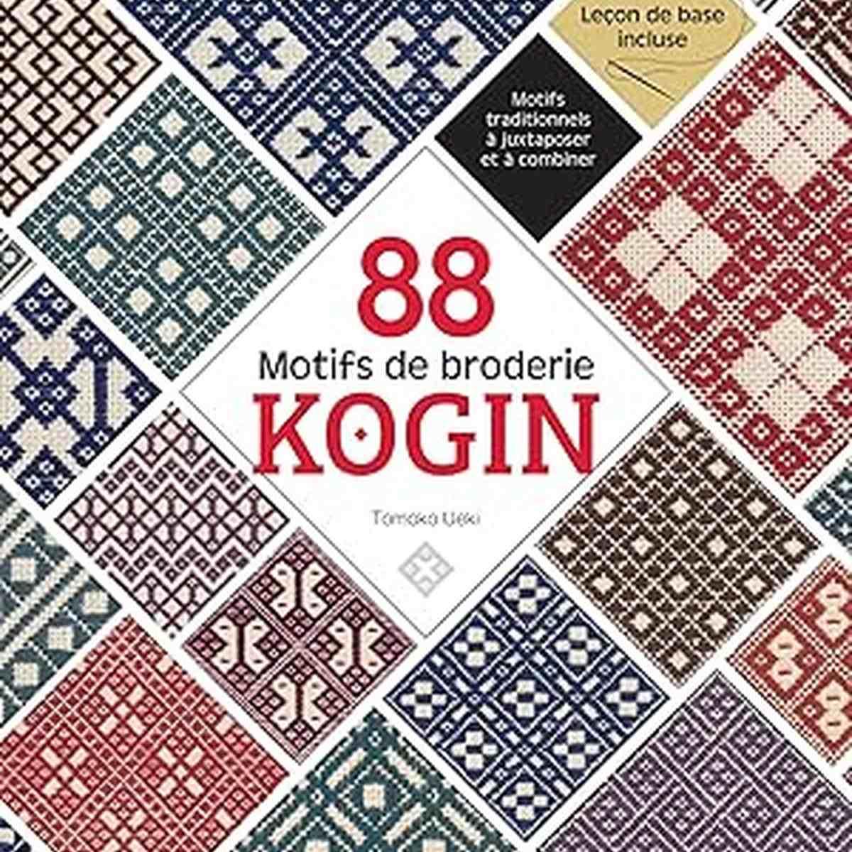 Couverture du livre 88 motifs de broderie Kogin aux edition de saxe