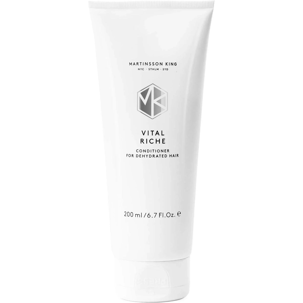 Martinsson King Vital Riche Conditioner - Après-shampoing hydratant professionnel pour cheveux secs et déshydratés - Formule riche - Tube 200ml/6.7oz - Soin capillaire premium