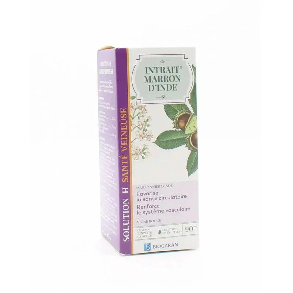 Biogaran Intrait Marron D'Inde Solution H Santé Veineuse 90ml