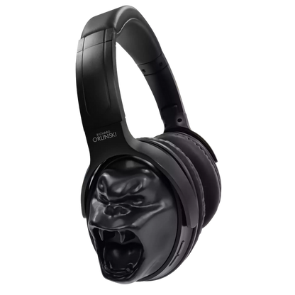 Casque Bluetooth KONG noir mat Richard Orlinski oreillette sculptée gorille Wild Kong