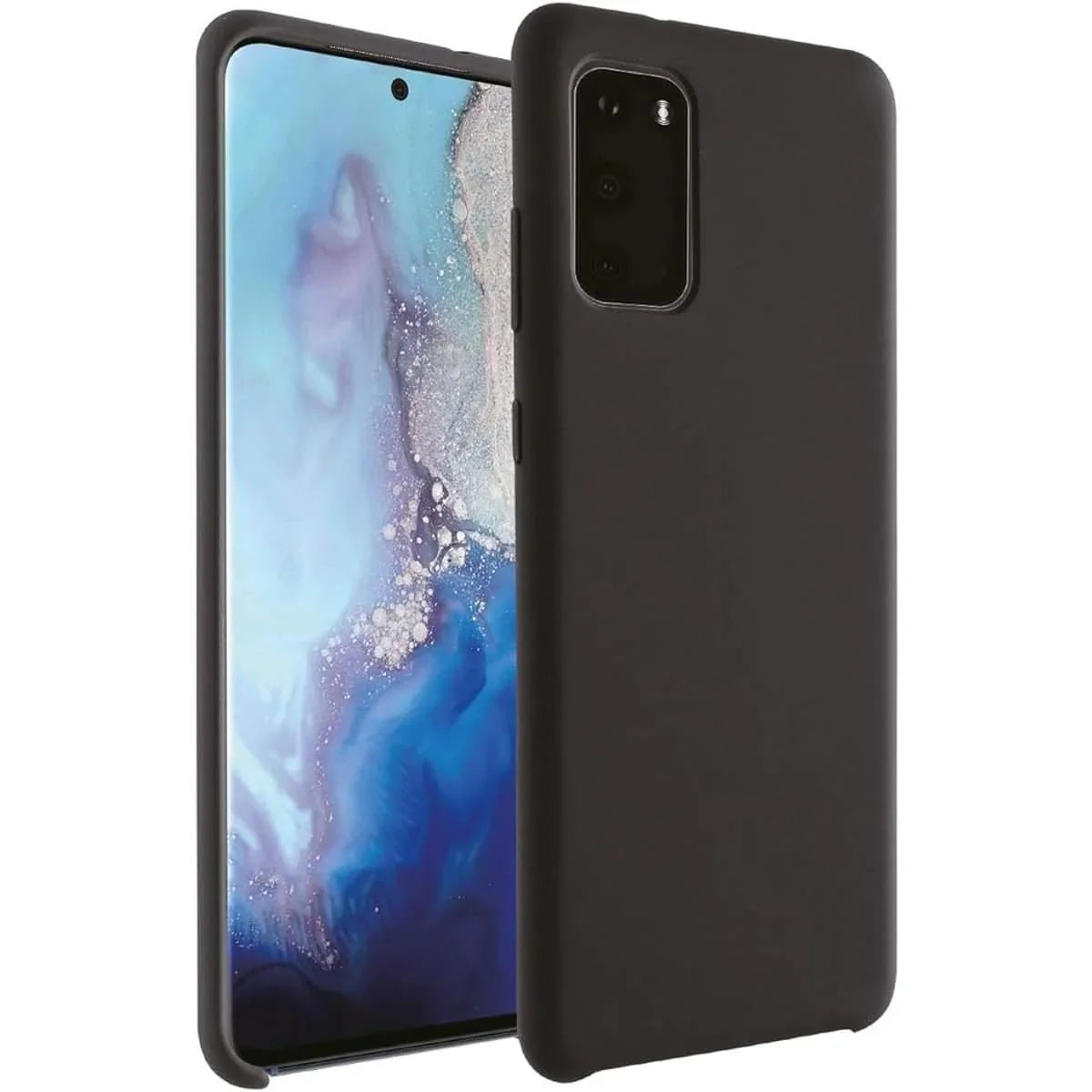 Coque arriere noir samsung galaxy S20 microfibre VIVANCO