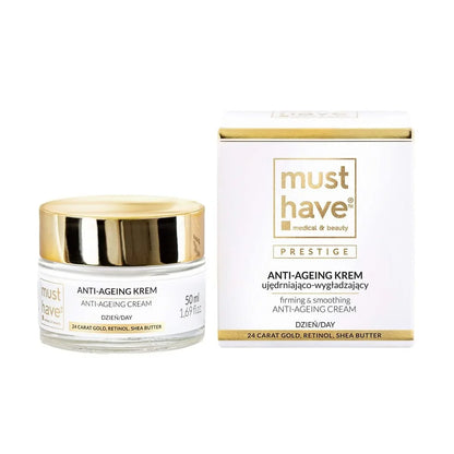 Crème de jour raffermissante et lissante Anti age à l'or 24 carats Musthave Prestige