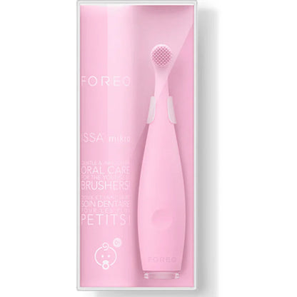Foreo ISSA Mikro Pearl Pink – Brosse à dents sonique bébé en silicone médical – coffret rose