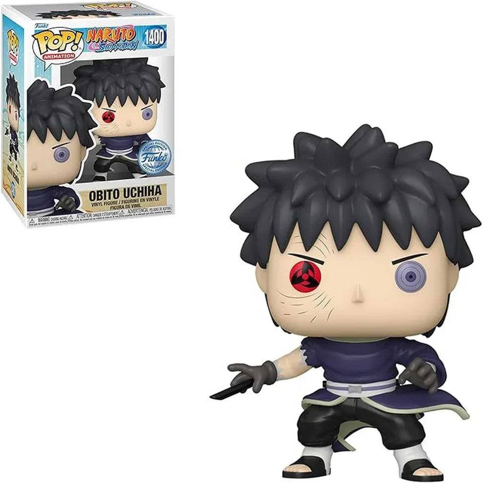 Figurine Funko Pop 1400 Animation Naruto Obito Uchiha Special Edition avec Sharingan et Rinnegan, tenue de combat et kunai en main boutique figurine