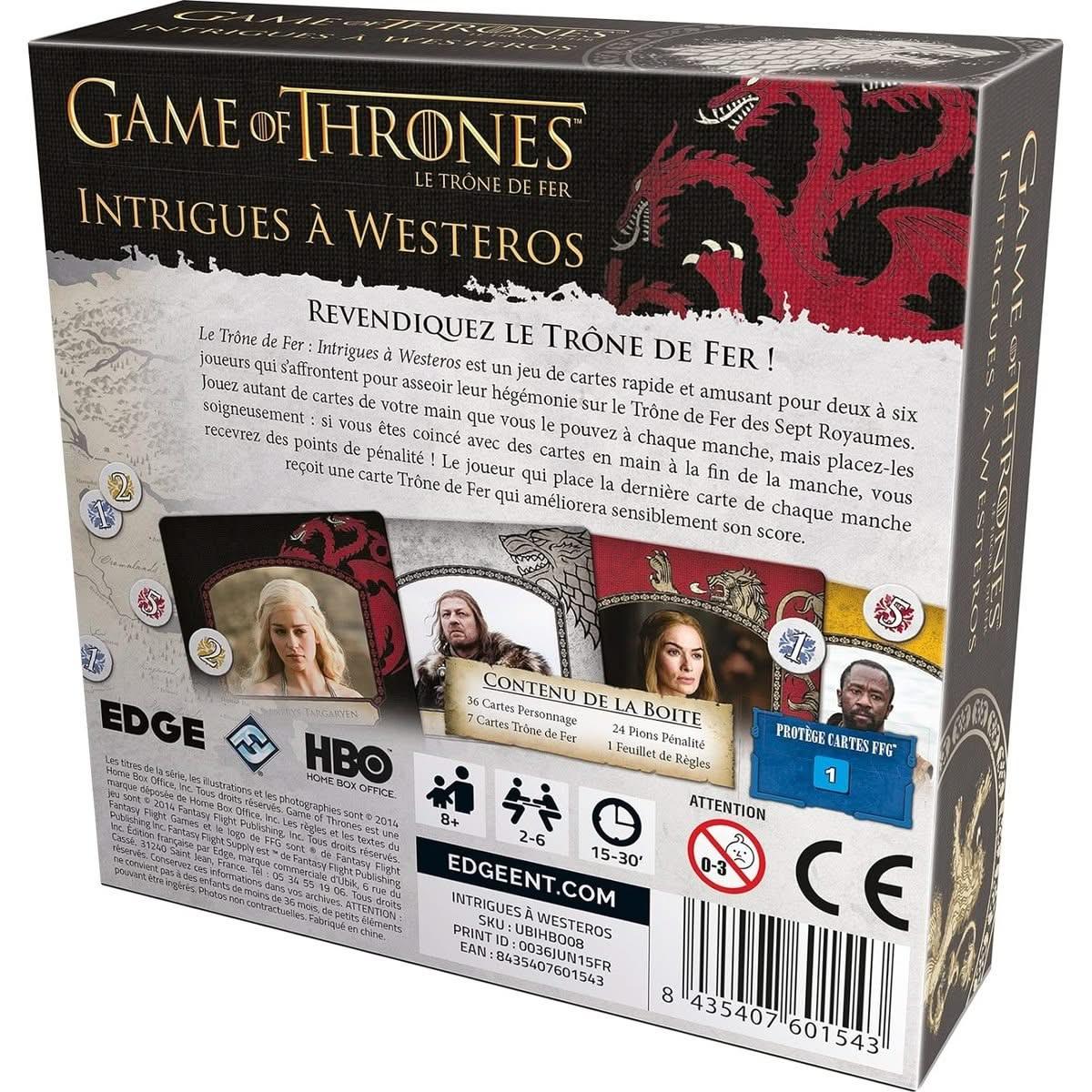 Game of Thrones Le Trône de fer Intrigues à Westeros Jeu de societé EGE