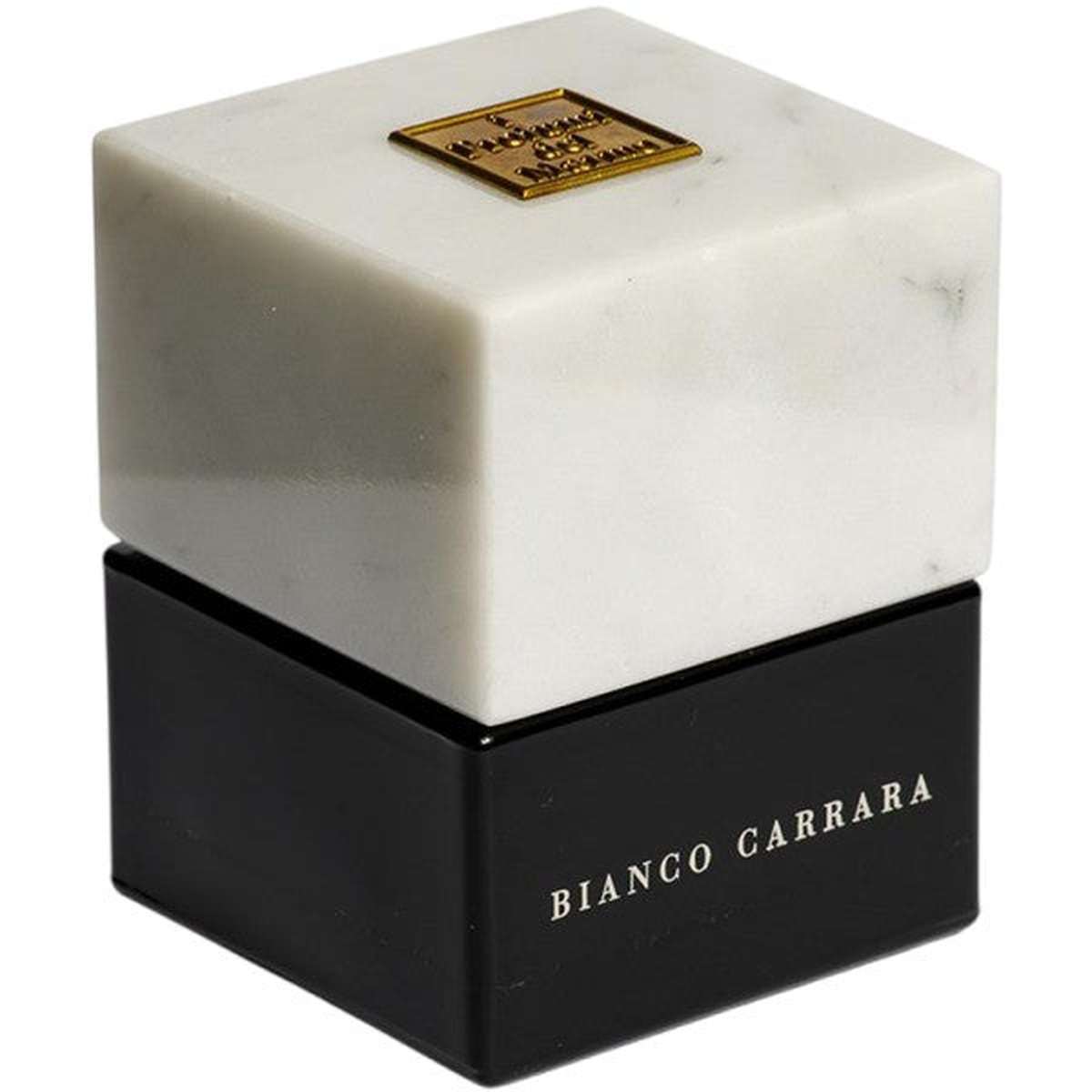 Eau de parfum Bianco Carrara I Profumi del Marmo flacon noir bouchon marbre blanc Carrare
