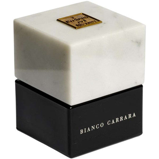 Eau de parfum Bianco Carrara I Profumi del Marmo flacon noir bouchon marbre blanc Carrare