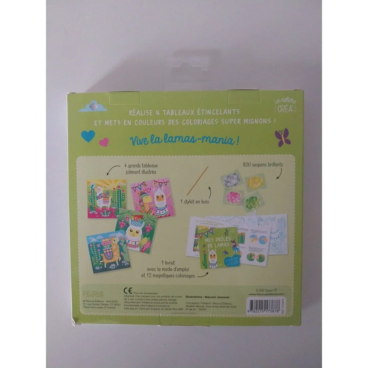 Mosaïque brillante happy lamas coffret coloriage