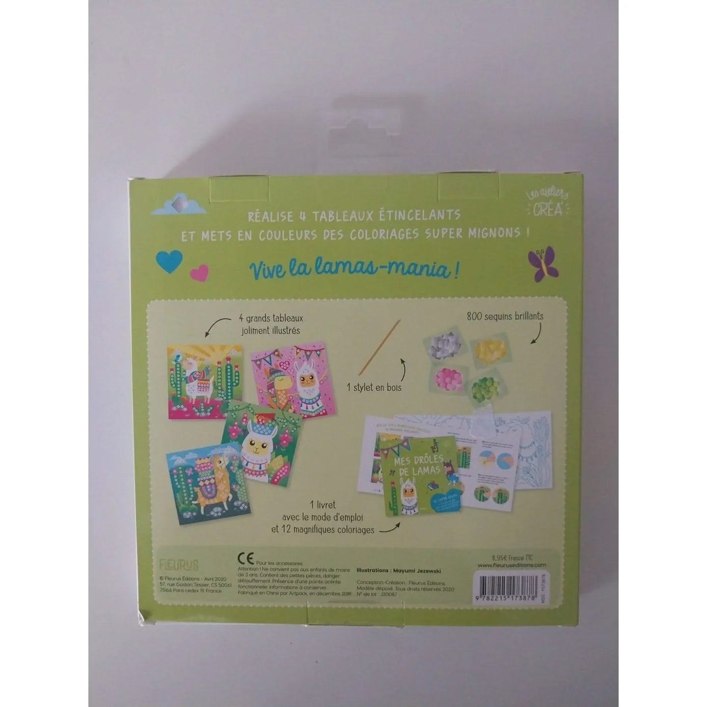 Mosaïque brillante happy lamas coffret coloriage