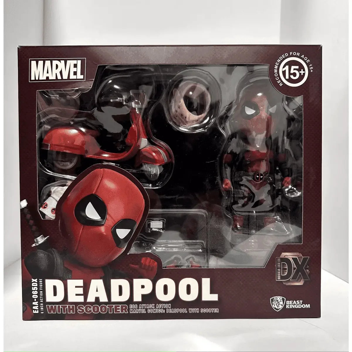 Marvel Comics Egg Attack Action Figurine Deadpool Deluxe avec scooter beast kingdom