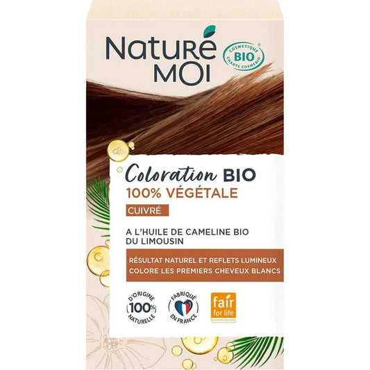 Naturé Moi - Coloration Végétale Cheveux Bio - Couleur Cheveux Cuivré- À l'huile de Cameline Bio du Limousin