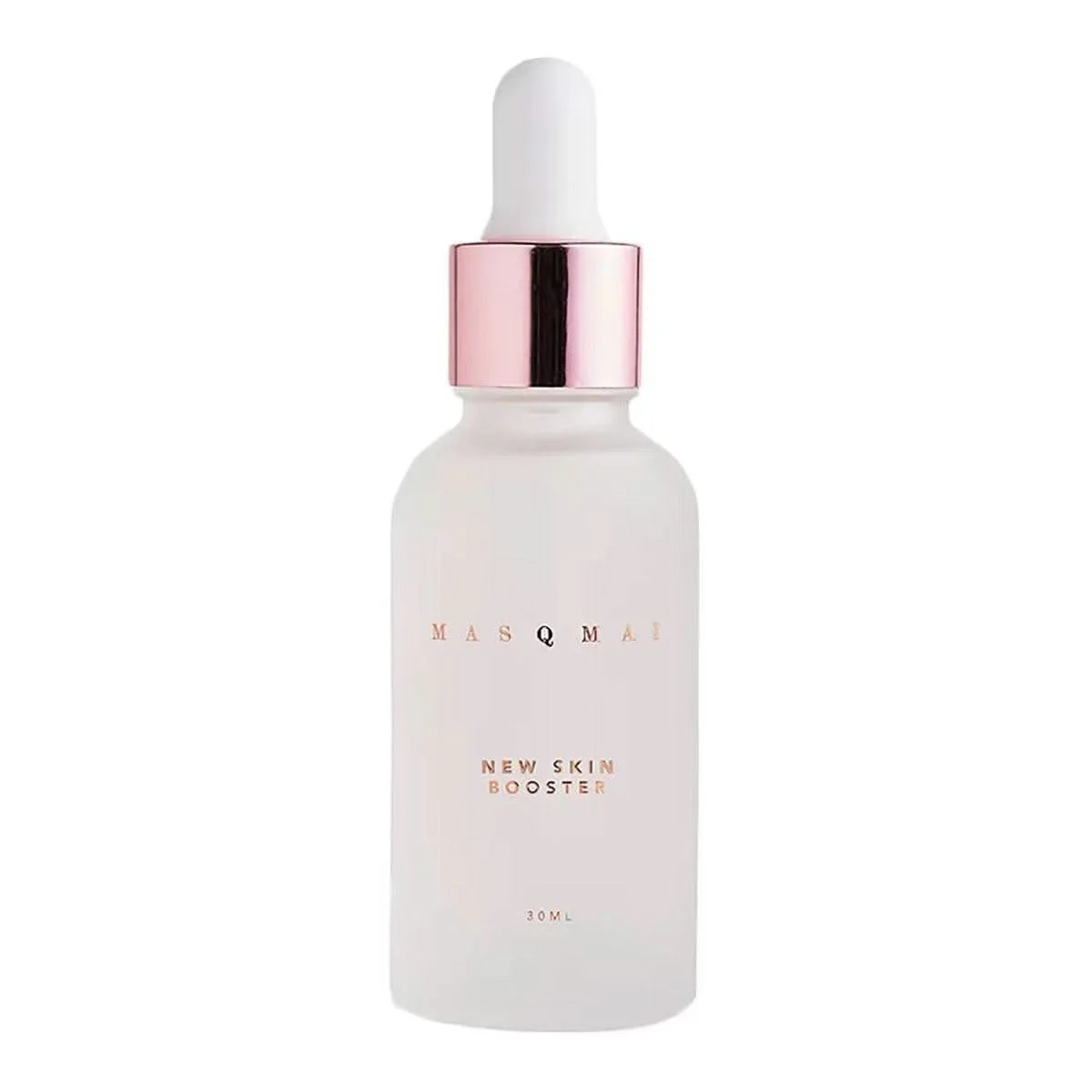 New Skin Booster Sérum Régénérant MASQMAI dans un flacon élégant de 30 ml avec un compte-gouttes rose doré, idéal pour régénérer la peau.