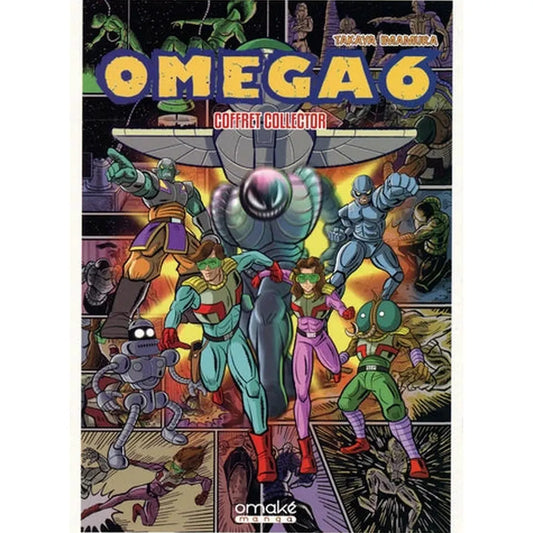 OMEGA 6 Coffret Collector couverture – manga Takaya Imamura créateur Star Fox F-Zero – chasseurs de primes rétro-futuriste – éditions Omaké Manga