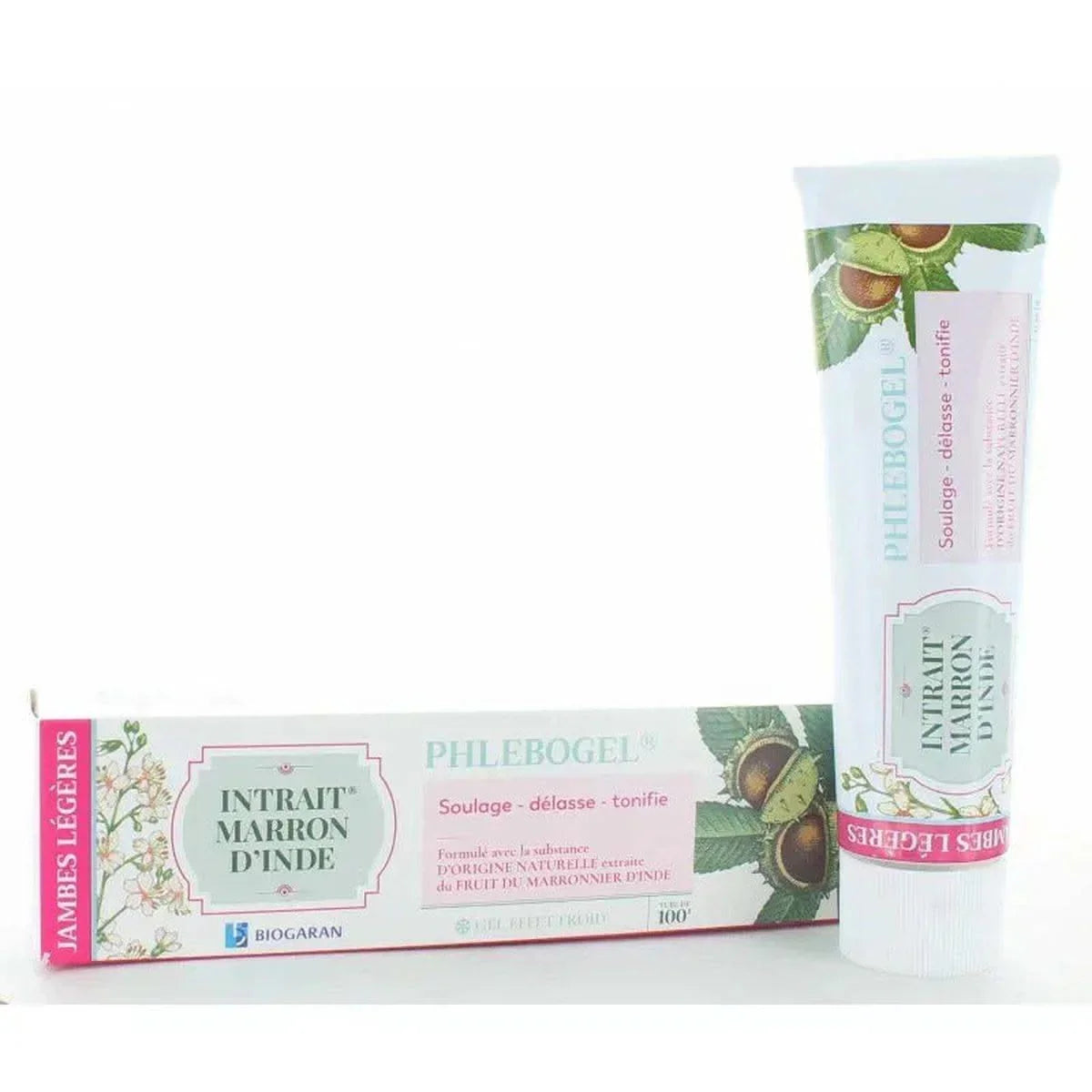 Phlebogel Intrait de marron d'Inde biogaran gel Jambes lourdes Circulation