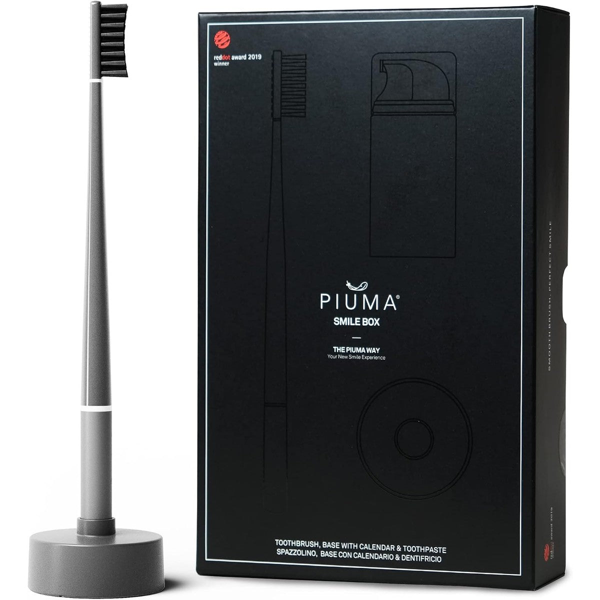 Coffret cadeau Piuma Smile Box design italien, lauréat Red Dot Award 2019
