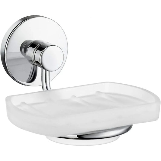 SMEDBO Studio Porte-Savon mural laiton chromé avec coupelle verre dépoli – design scandinave