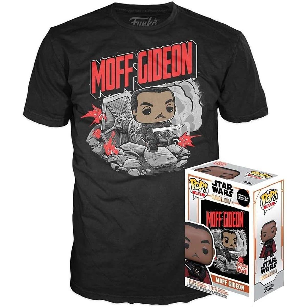 Star Wars Funko The Mandalorian Pop! & Tee Box Moff Gideon Taille L T-Shirts
