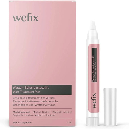 Stylo anti-verrues WeFix pour éliminer efficacement les verrues sur les mains, pieds et corps. Suffisant pour 220 applications avec effet instantané.