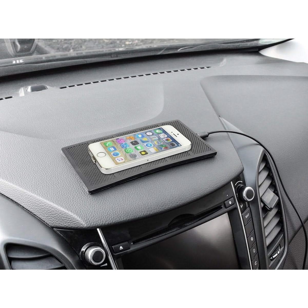 Tapis antidérapant EUFAB avec chargeur sans fil et récepteur adaptable sur Micro USB-B