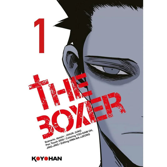 Couverture du manga 'The Boxer - Tome 1' avec un personnage au regard intense et un design minimaliste. Un shonen captivant sur la boxe et le talent brut.
boutique manga