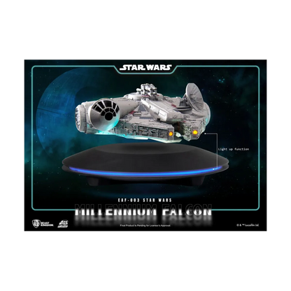 Diorama lumineux Millennium Falcon Egg Attack Floating Beast Kingdom Star Wars vaisseau en lévitation avec LED