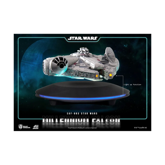 Diorama lumineux Millennium Falcon Egg Attack Floating Beast Kingdom Star Wars vaisseau en lévitation avec LED