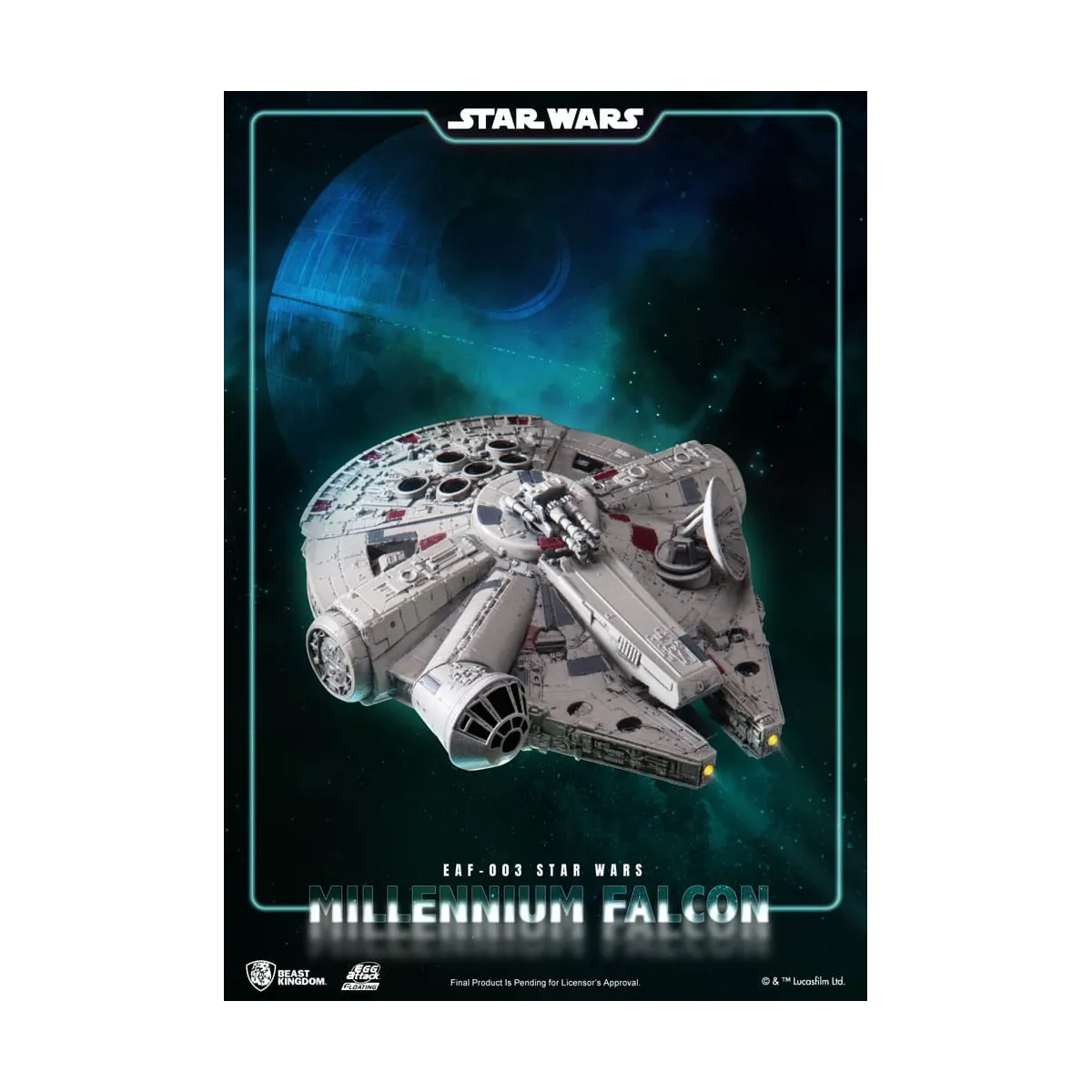 Diorama lumineux Millennium Falcon Egg Attack Floating Beast Kingdom Star Wars vaisseau en lévitation avec LED
