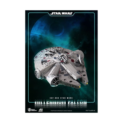 Diorama lumineux Millennium Falcon Egg Attack Floating Beast Kingdom Star Wars vaisseau en lévitation avec LED