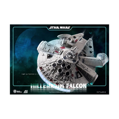 Diorama lumineux Millennium Falcon Egg Attack Floating Beast Kingdom Star Wars vaisseau en lévitation avec LED