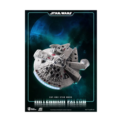 Diorama lumineux Millennium Falcon Egg Attack Floating Beast Kingdom Star Wars vaisseau en lévitation avec LED