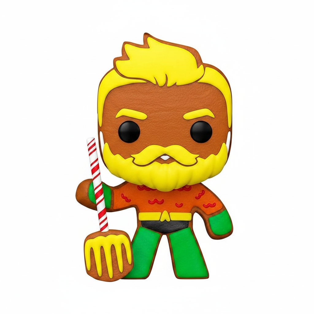 Funko Pop! Gingerbread Aquaman - DC Holiday Special Edition, zoom figurine individuelle