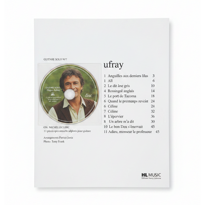 CD Guitare Solo Hugues Aufray 11 pièces pour guitare arrangements