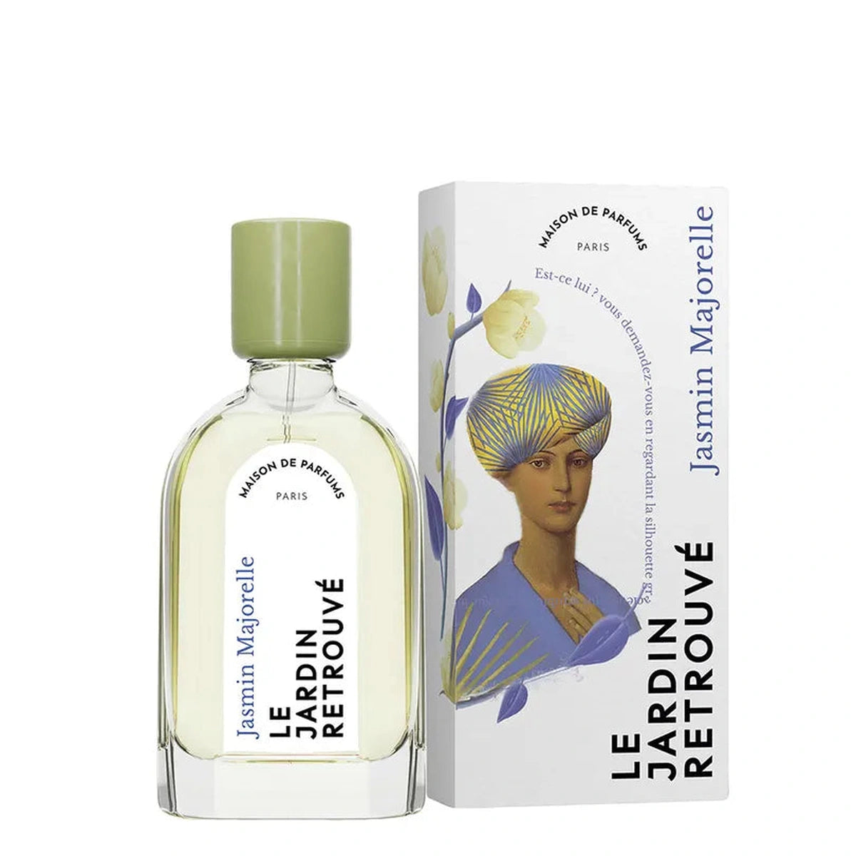 Jasmin Majorelle Le Jardin Retrouvé coffret eau de parfum jasmin étui illustré bleu Majorelle