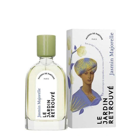 Jasmin Majorelle Le Jardin Retrouvé coffret eau de parfum jasmin étui illustré bleu Majorelle
