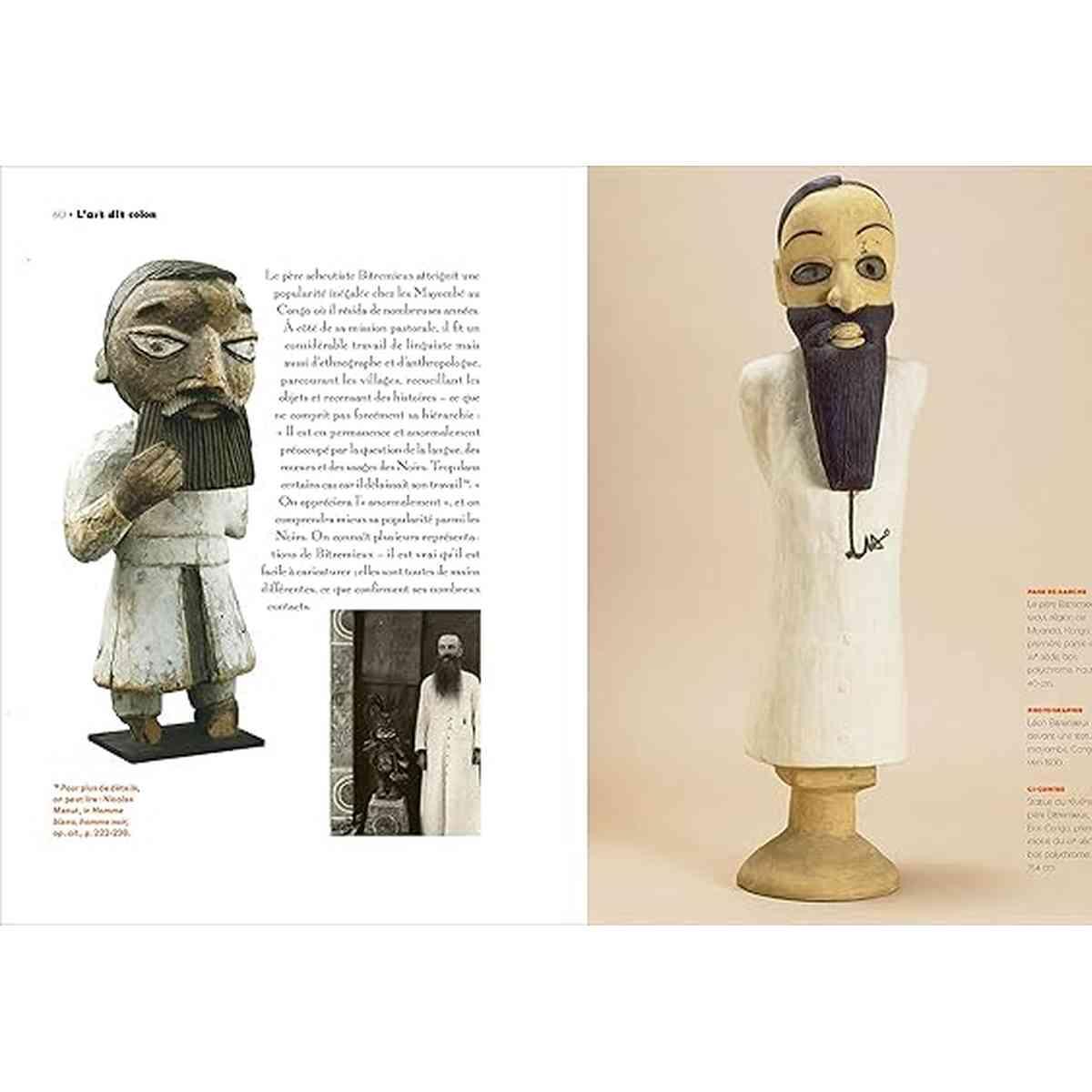 Page intérieure L'art dit colon : sculptures et masques africains de la période coloniale avec barbes