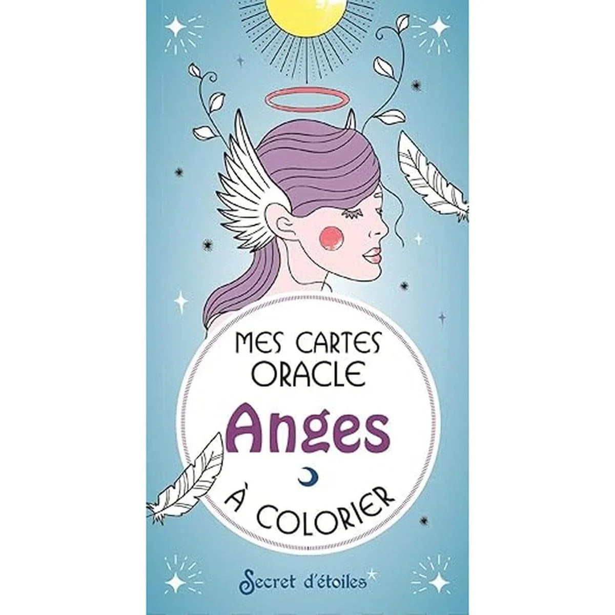 Mes cartes oracle Anges à colorier, un livre illustré avec des anges bienveillants à personnaliser par le coloriage. Parfait pour la méditation et la créativité.